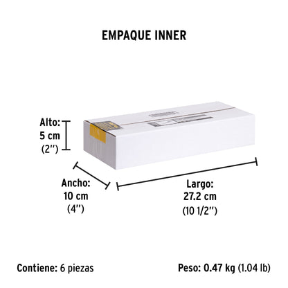 Desarmador de cruz 3/16 x 6' mango de PVC, Pretul | DP-3/16X6TP | 21472