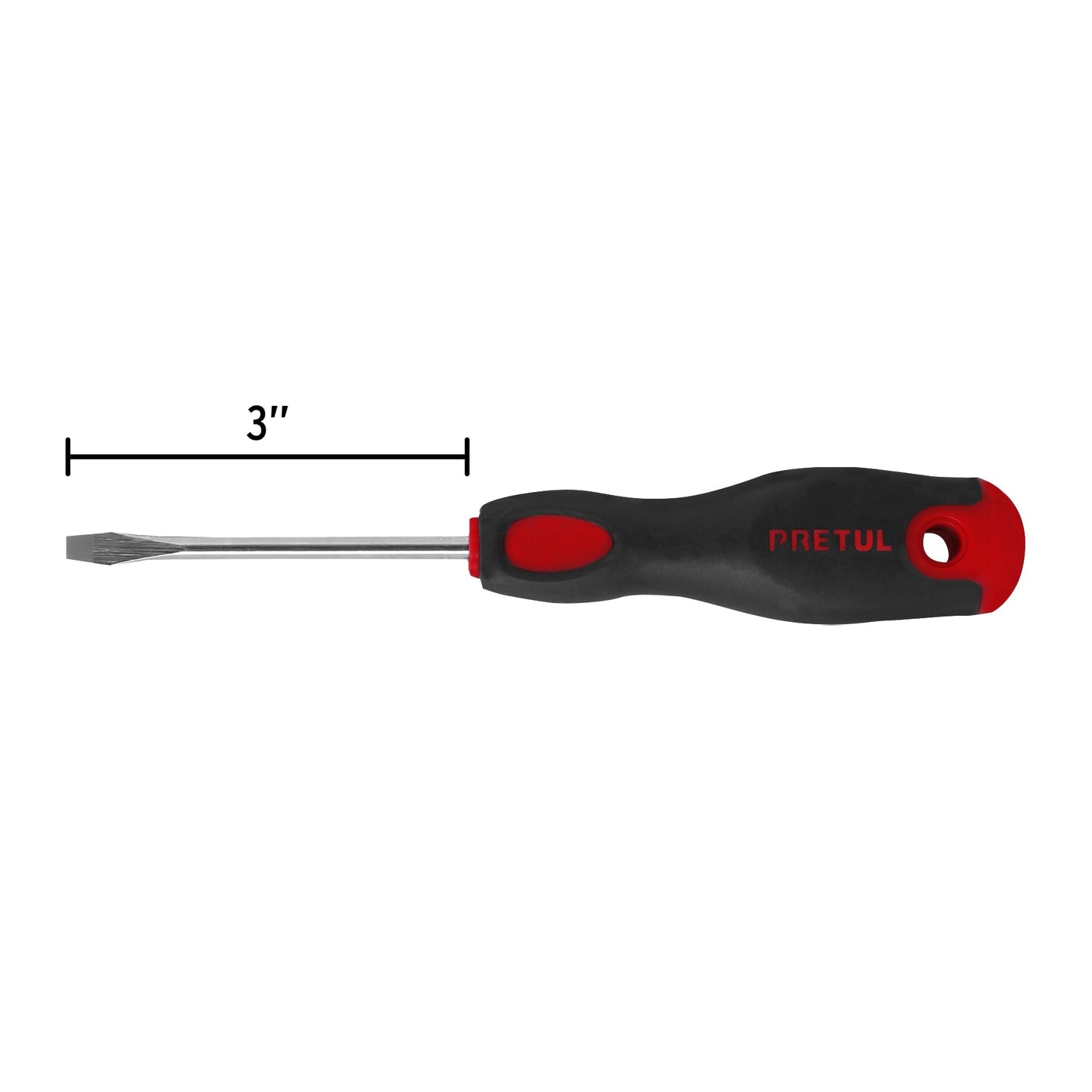 Desarmador plano 3/16 x 3' mango Comfort Grip, Pretul | DR-3/16X3BP | 21478