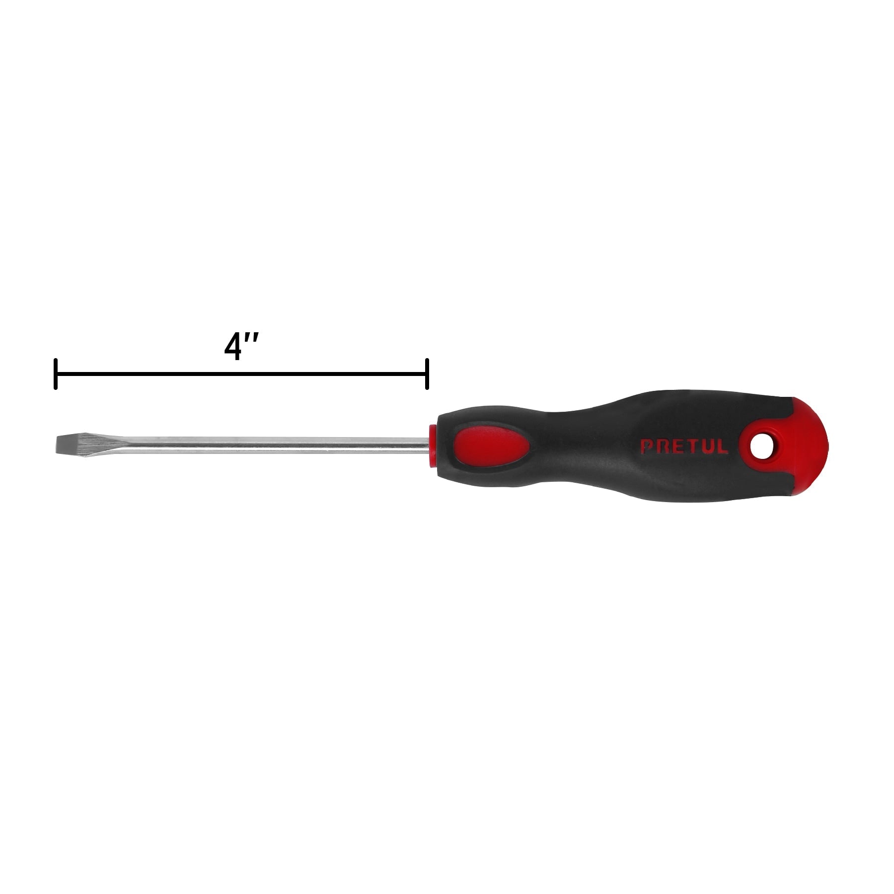 Desarmador plano 3/16 x 4' mango Comfort Grip, Pretul | DR-3/16X4BP | 21480