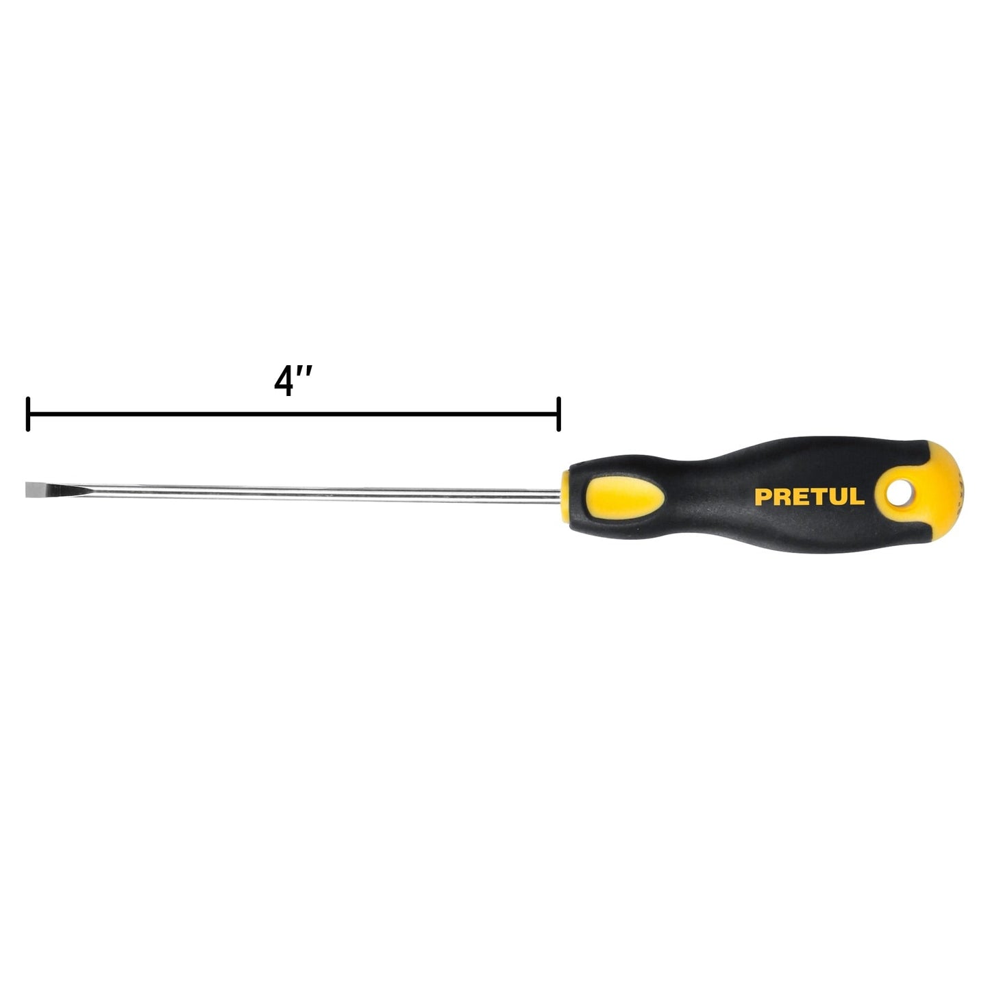 Desarmador cabinet 1/8 x 4' mango Comfort Grip, Pretul | DG-1/8X4BP | 21486