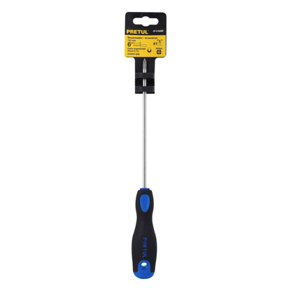 Desarmador de cruz 3/16' x 6' mango Comfort Grip, Pretul | DP-3/16X6BP | 21494