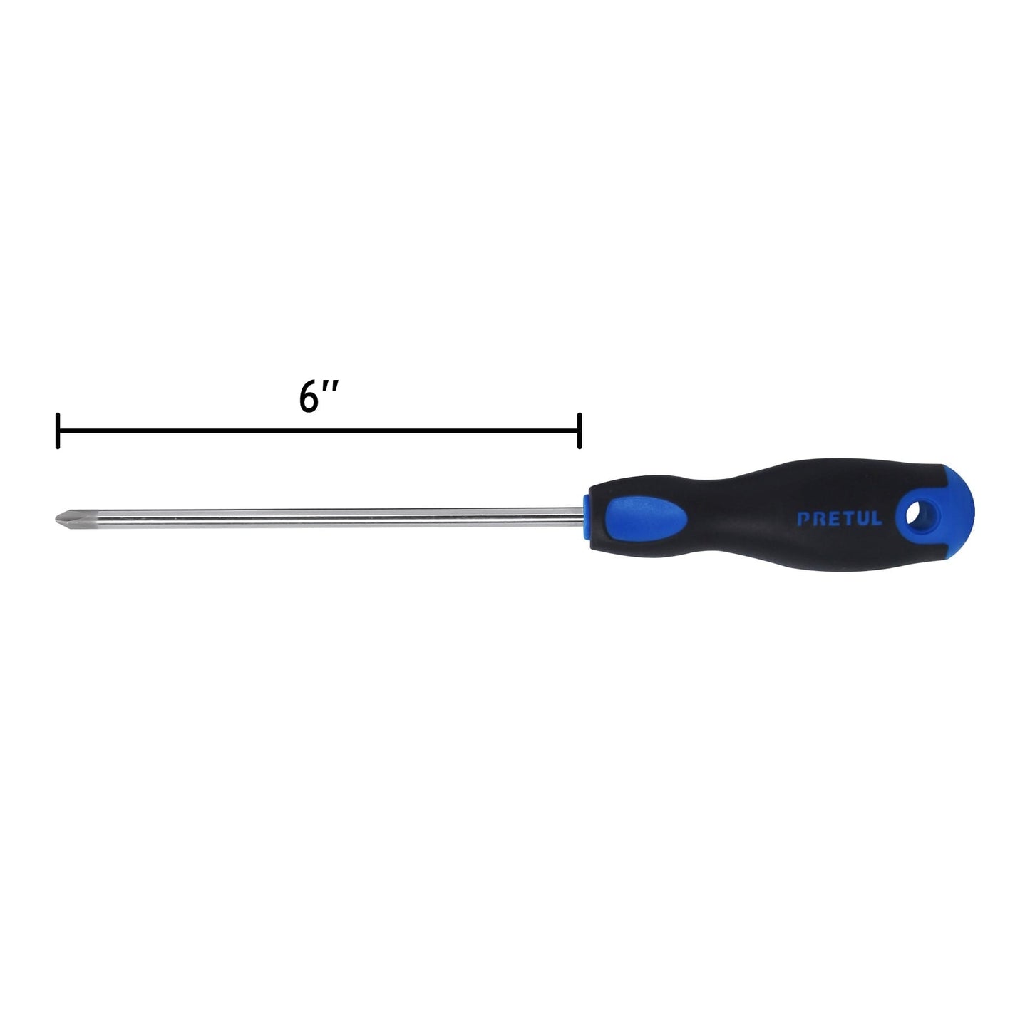 Desarmador de cruz 1/4' x 6' mango Comfort Grip, Pretul | DP-1/4X6BP | 21499