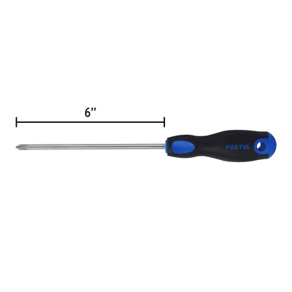 Desarmador de cruz 1/4' x 6' mango Comfort Grip, Pretul | DP-1/4X6BP | 21499