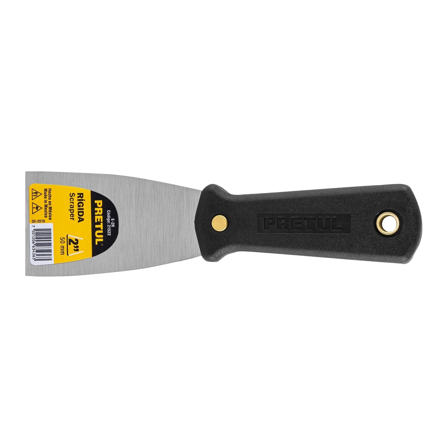 Espátula rígida 2' con mango de plástico, Pretul | E-2R | 21522