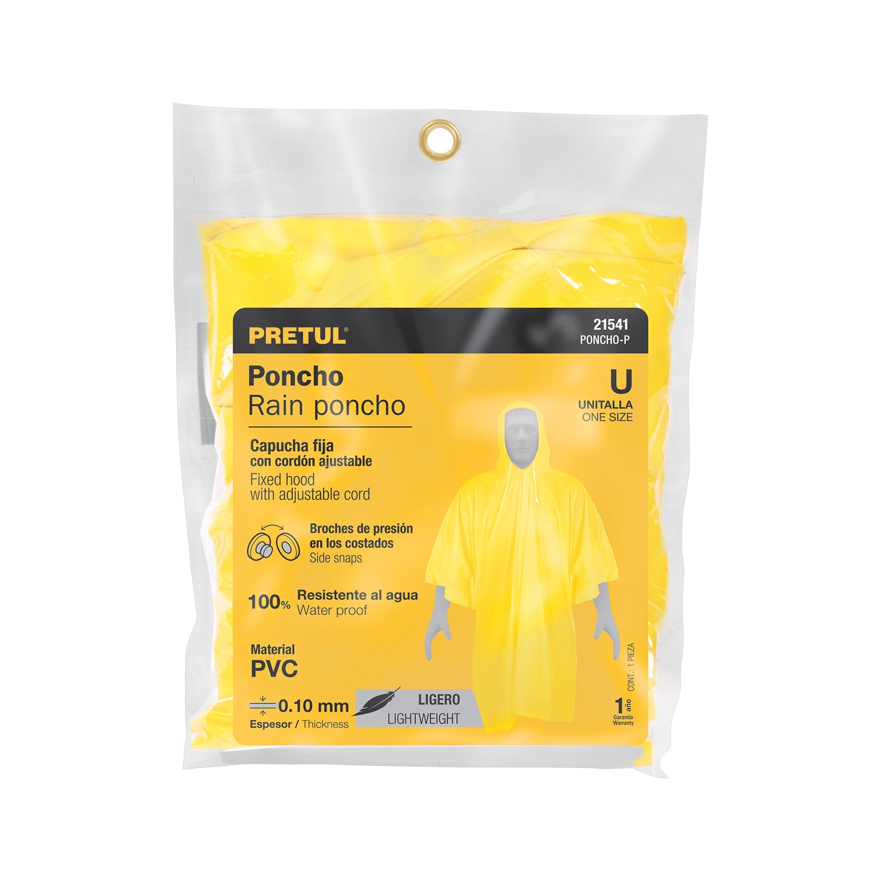 Poncho o capamanga ligero de PVC, Pretul | PONCHO-P | 21541