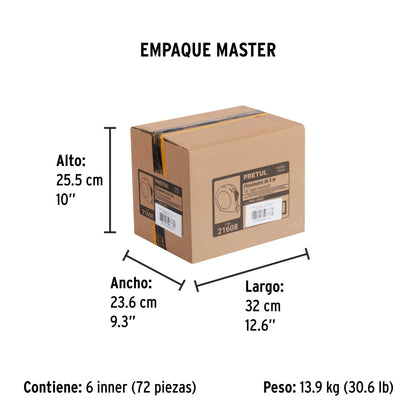 Flexómetro 5 m cinta 19 mm, display box con 12 pzas, PRETUL | PRO-5MEC | 21608