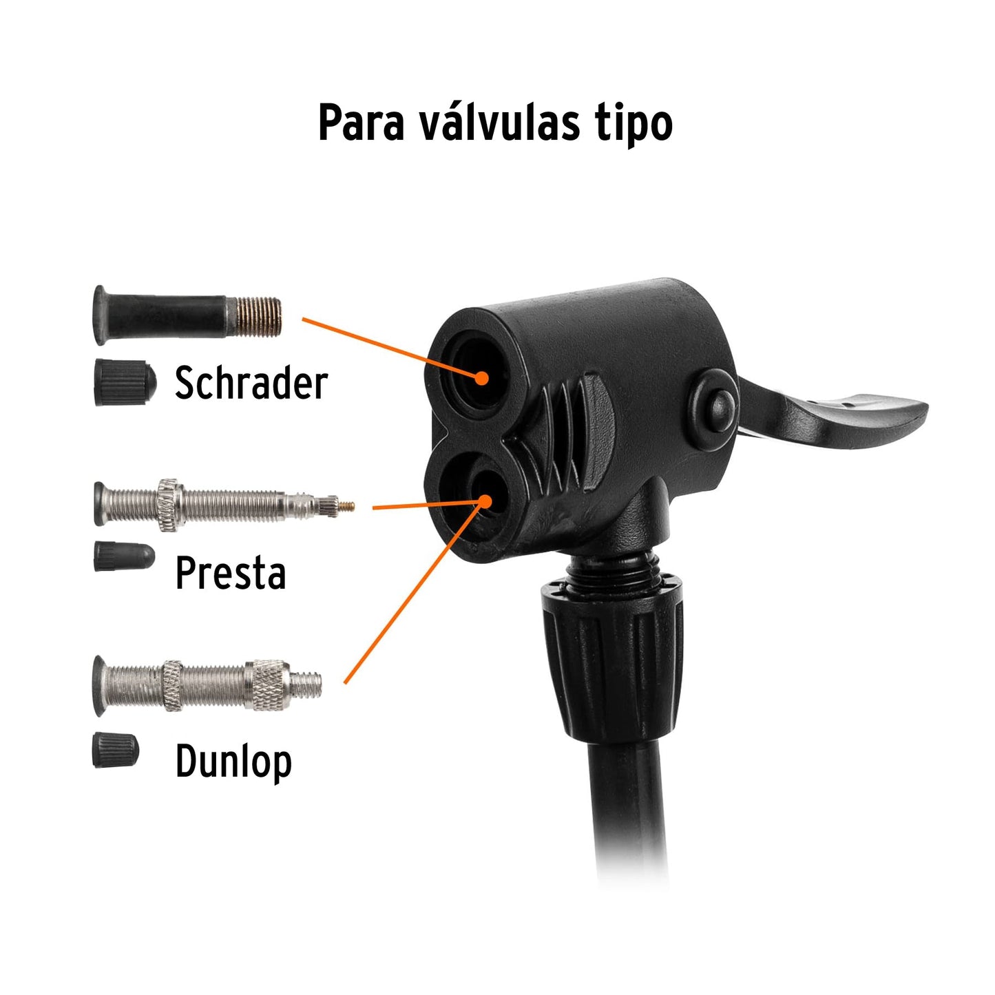 Bomba manual para inflar, 80 PSI, PRETUL | BOM-P | 21690