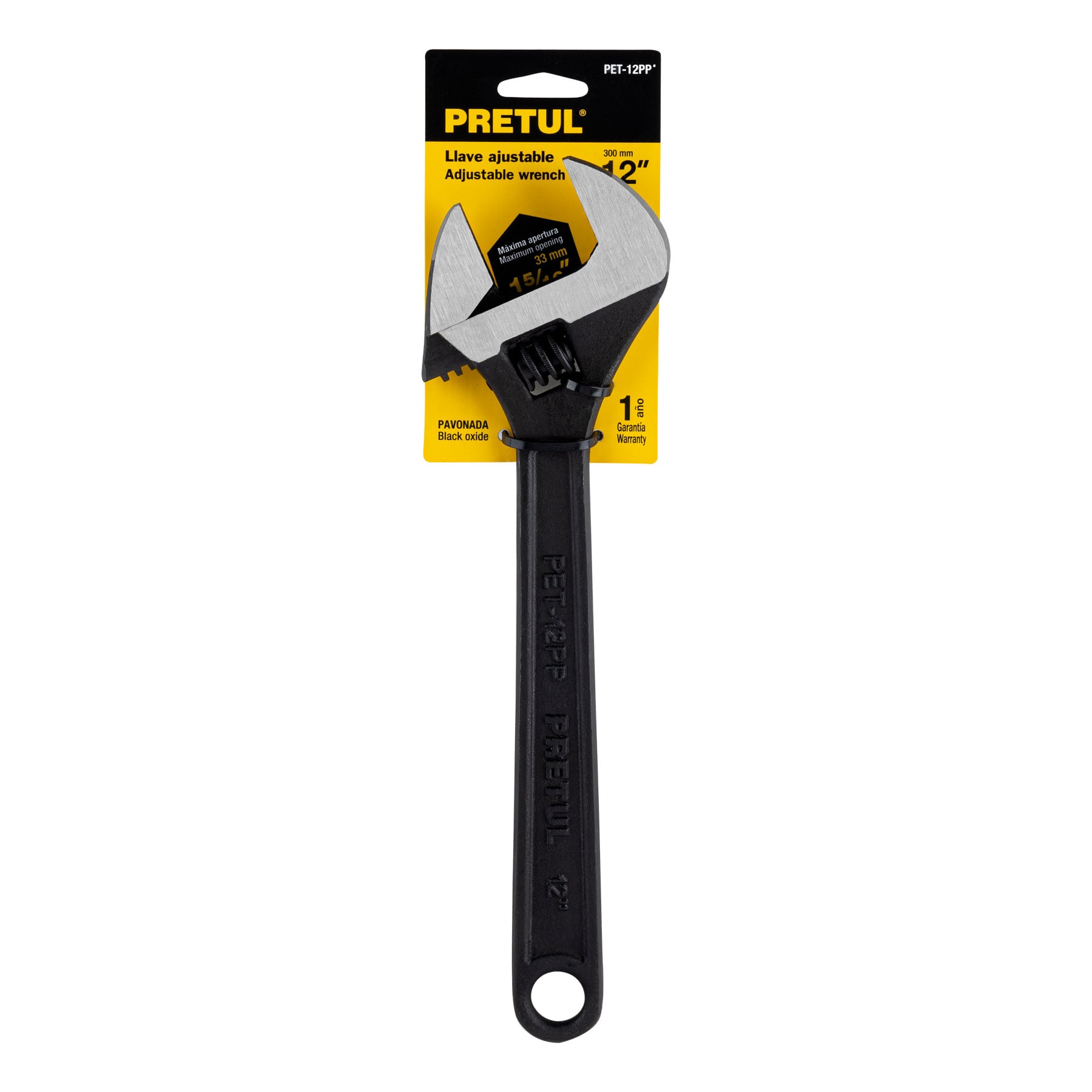 Llave ajustable (perico) 12' pavonada, Pretul | PET-12PP | 21825