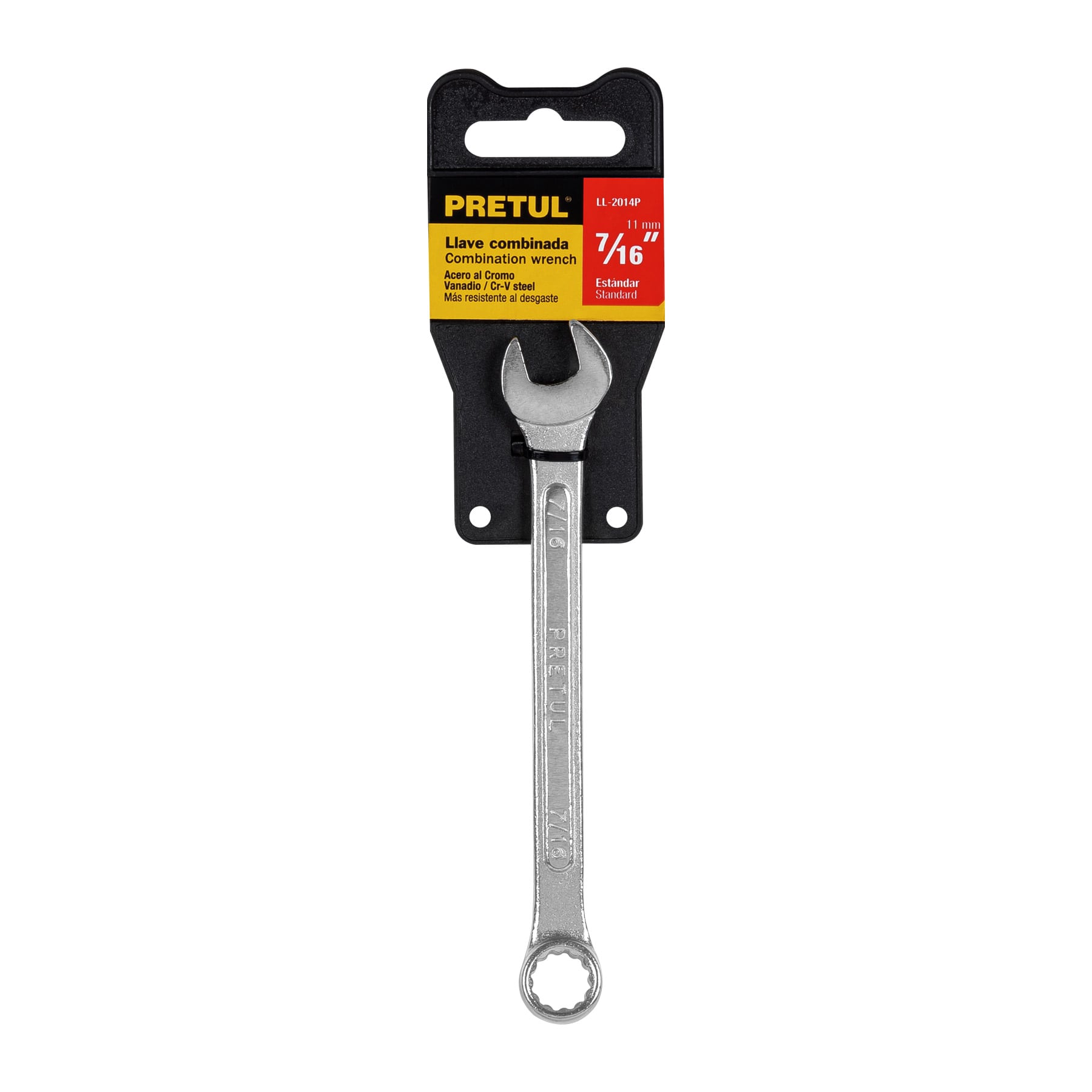 Llave combinada 7/16' x 150 mm de largo, Pretul | LL-2014P | 21883