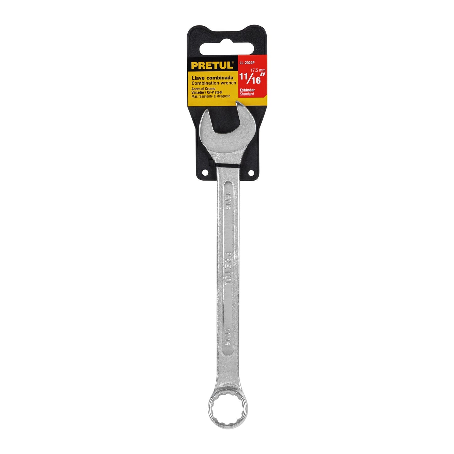 Llave combinada 11/16' x 210 mm de largo, Pretul | LL-2022P | 21887