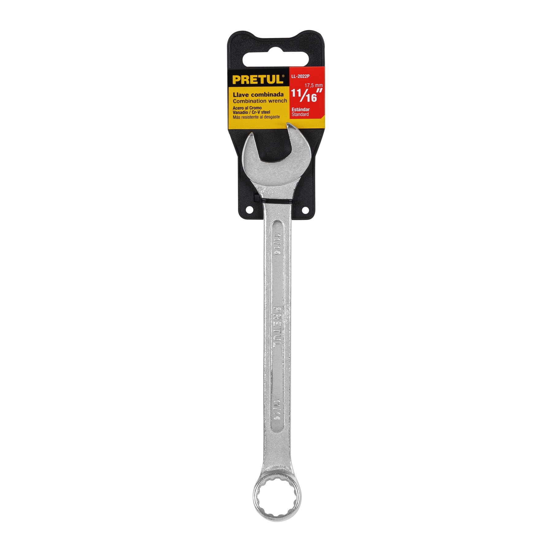 Llave combinada 11/16' x 210 mm de largo, Pretul | LL-2022P | 21887