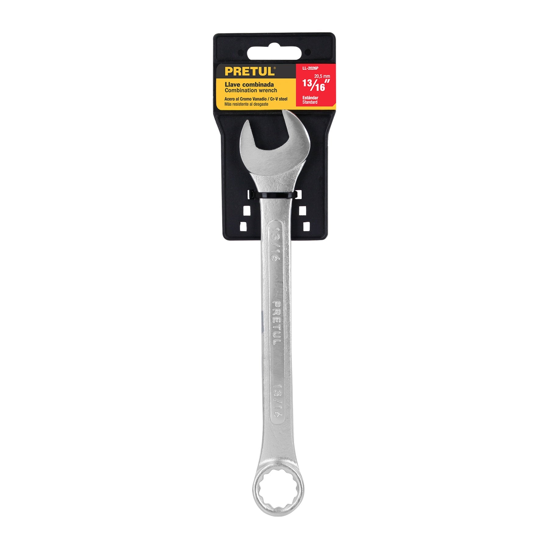 Llave combinada 13/16' x 250 mm de largo, Pretul | LL-2026P | 21889