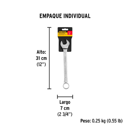 Llave combinada 7/8' x 260 mm de largo, Pretul | LL-2028P | 21890