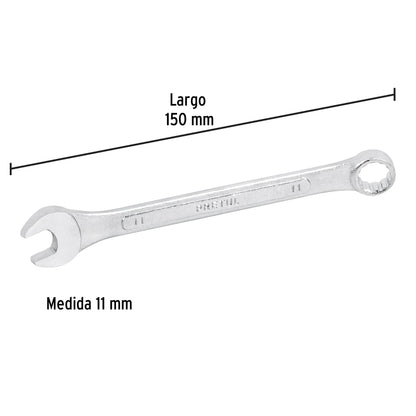 Llave combinada 11 mm x 150 mm de largo, Pretul | LL-2011MP | 21905