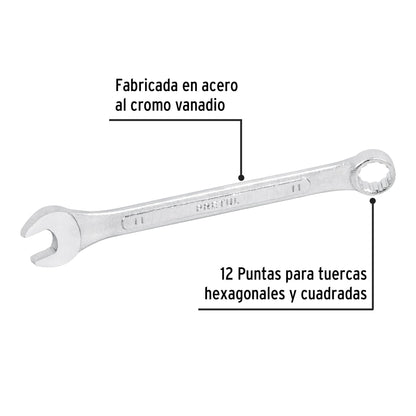 Llave combinada 11 mm x 150 mm de largo, Pretul | LL-2011MP | 21905