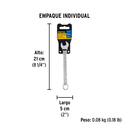 Llave combinada 13 mm x 170 mm de largo, Pretul | LL-2013MP | 21907