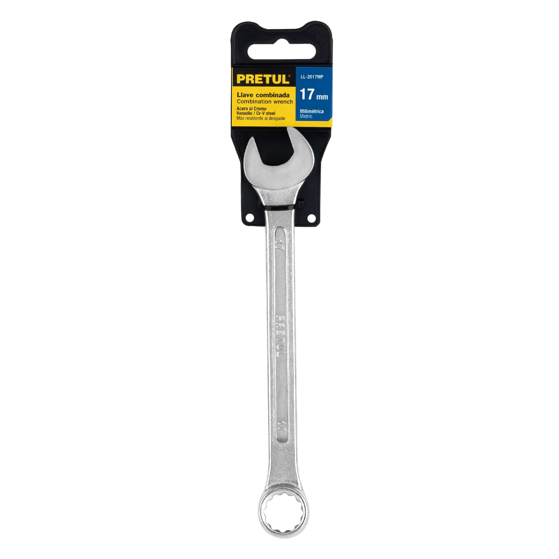 Llave combinada 17 mm x 210 mm de largo, Pretul | LL-2017MP | 21911