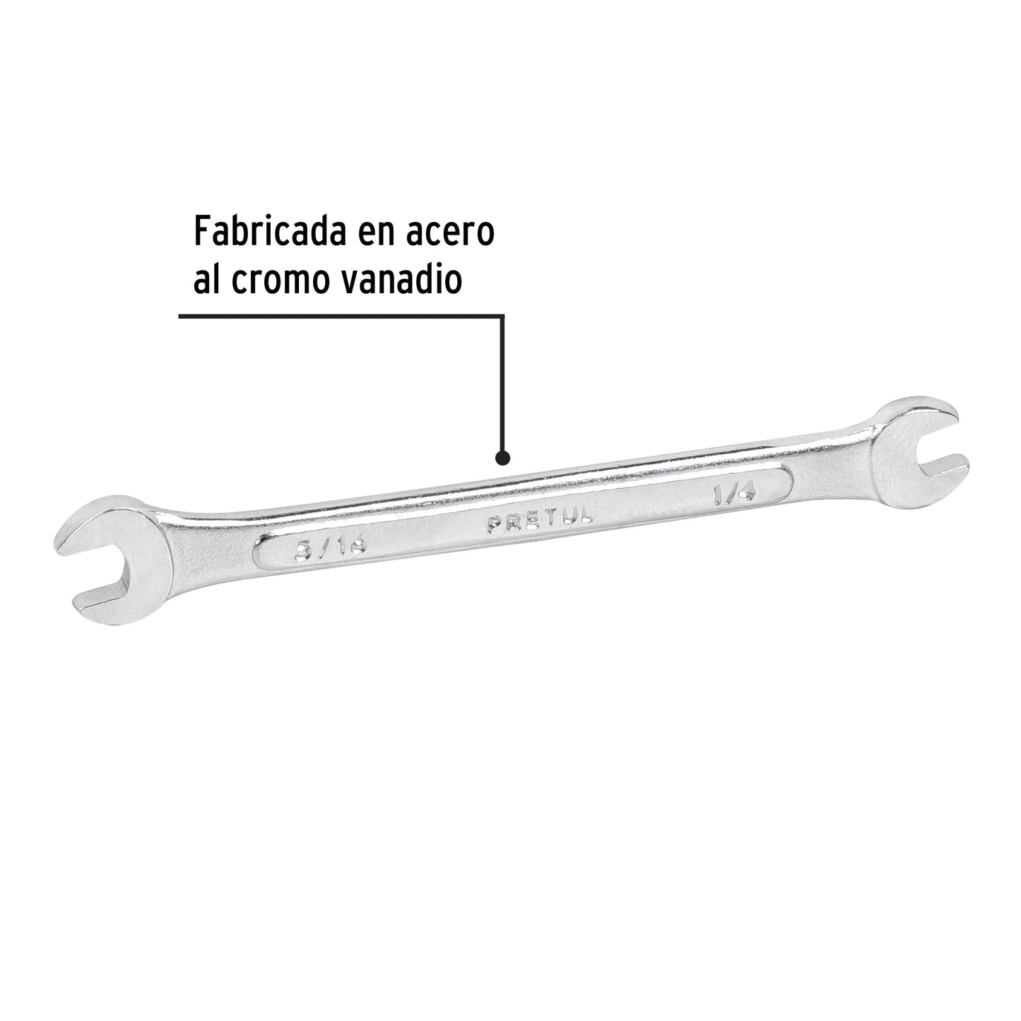 Llave española, 1/4 x 5/16' x 122 mm de largo, PRETUL | LL-3018P | 21950