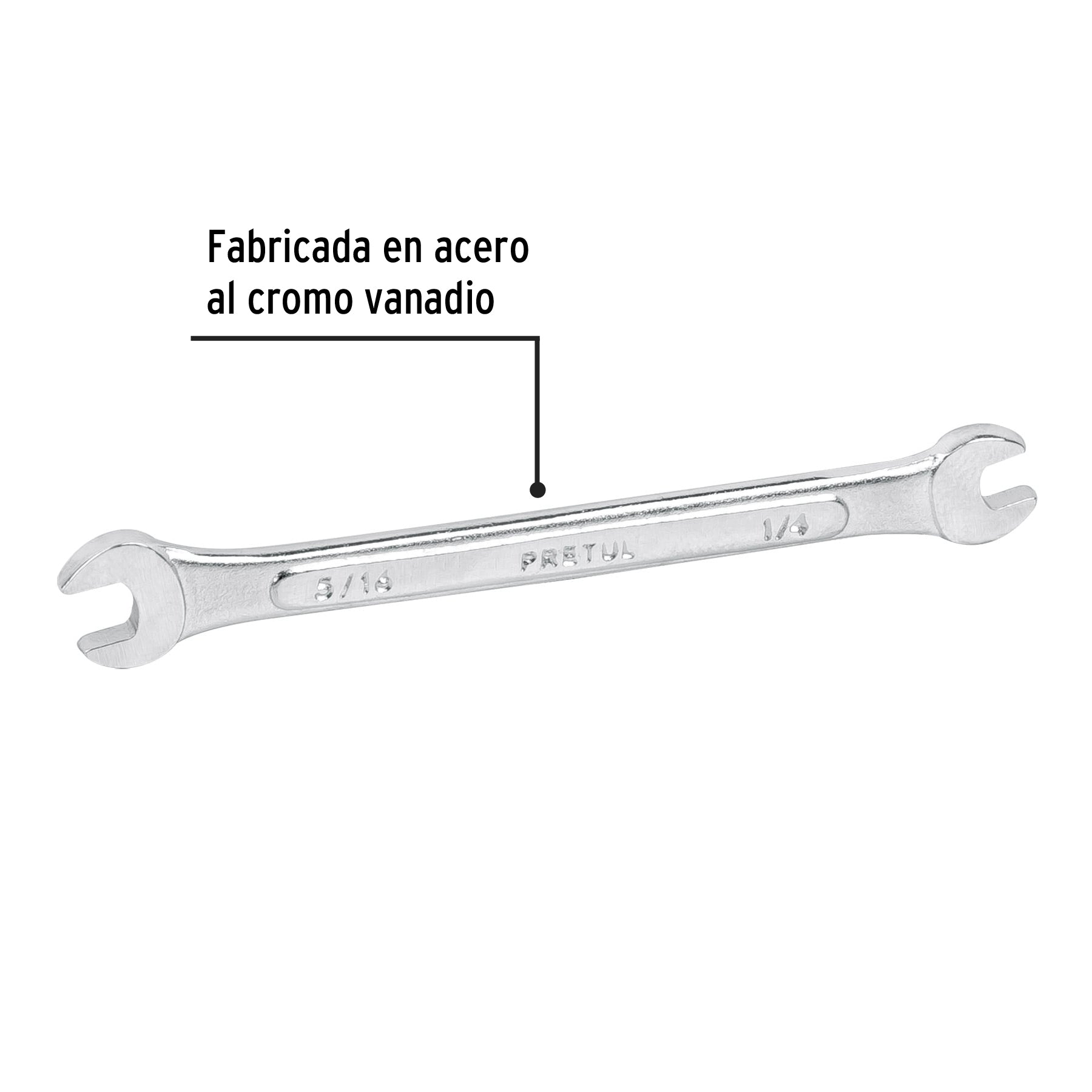 Llave española, 1/4 x 5/16' x 122 mm de largo, PRETUL | LL-3018P | 21950