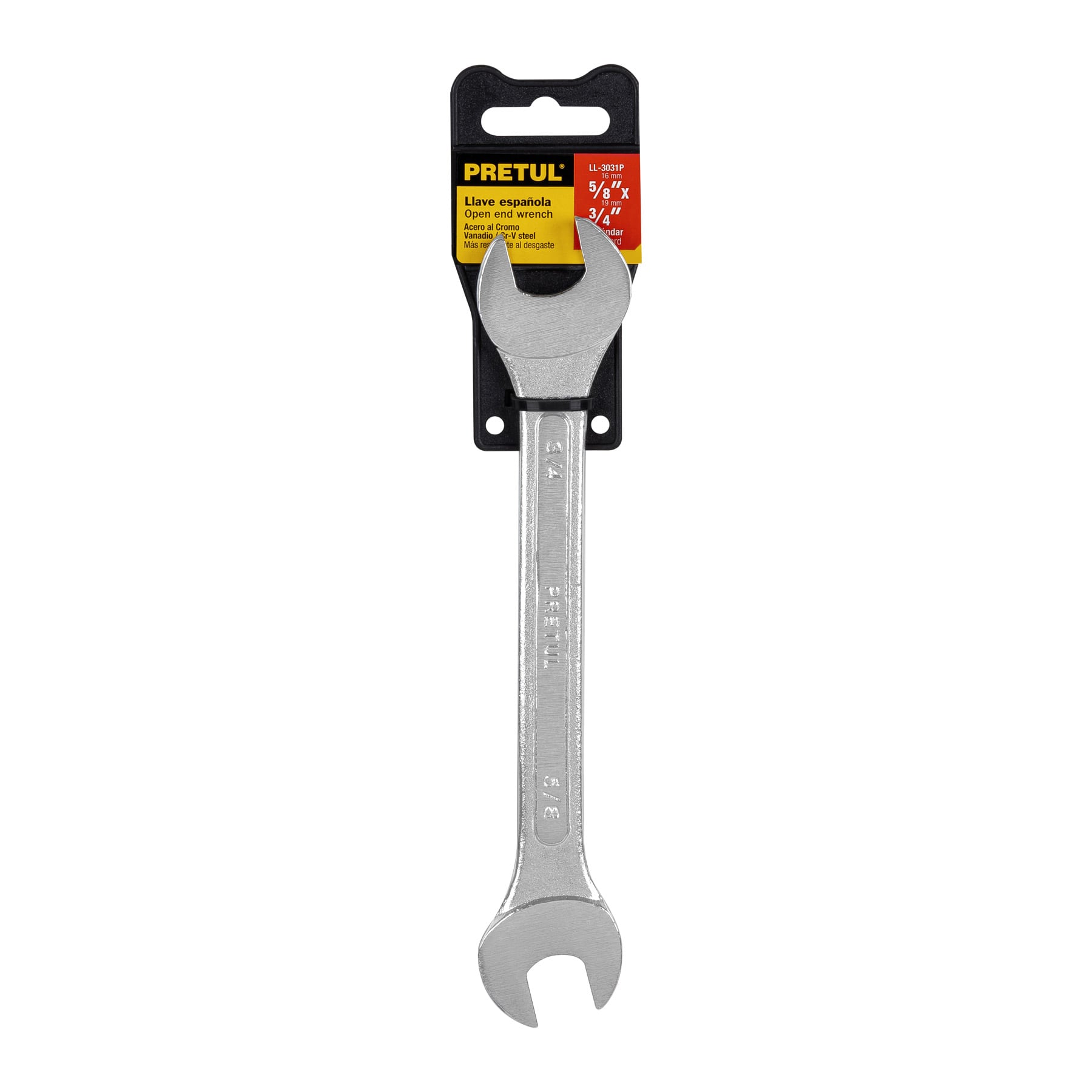 Llave española, 5/8 x 3/4' x 221 mm de largo, PRETUL | LL-3031P | 21956