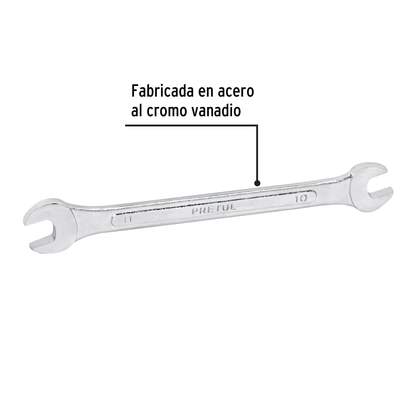 Llave española 10 x 11 mm x 157 mm de largo, PRETUL | LL-31011MP | 21972