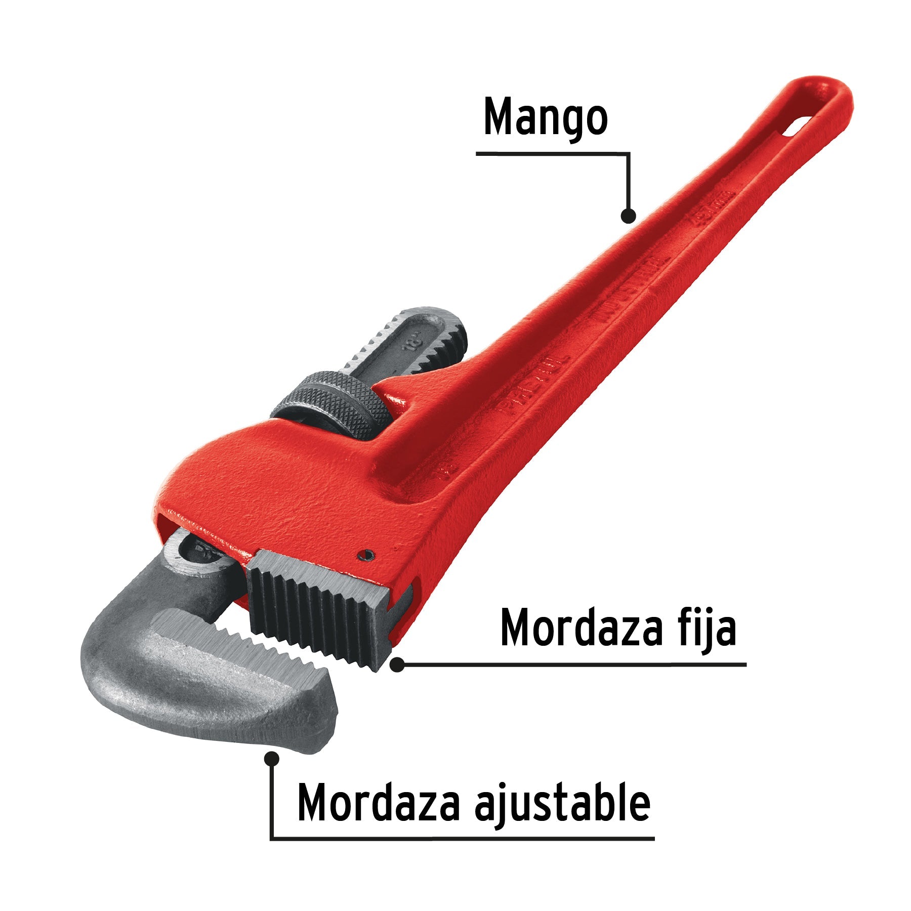 Llave stilson 18' cuerpo de hierro maleable, Pretul | STI-18P | 22014