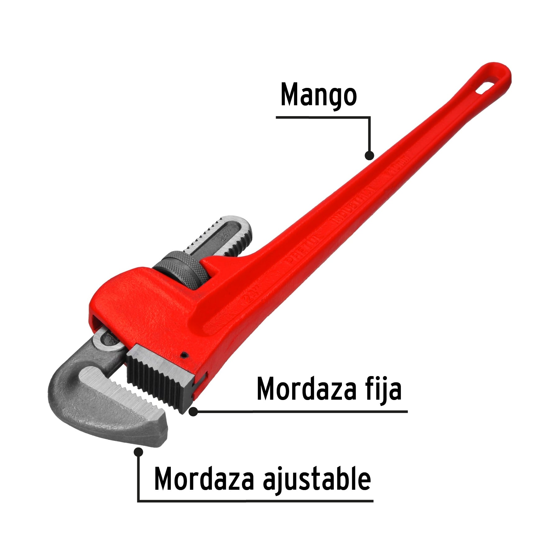 Llave stilson 24' cuerpo de hierro maleable, Pretul | STI-24P | 22015