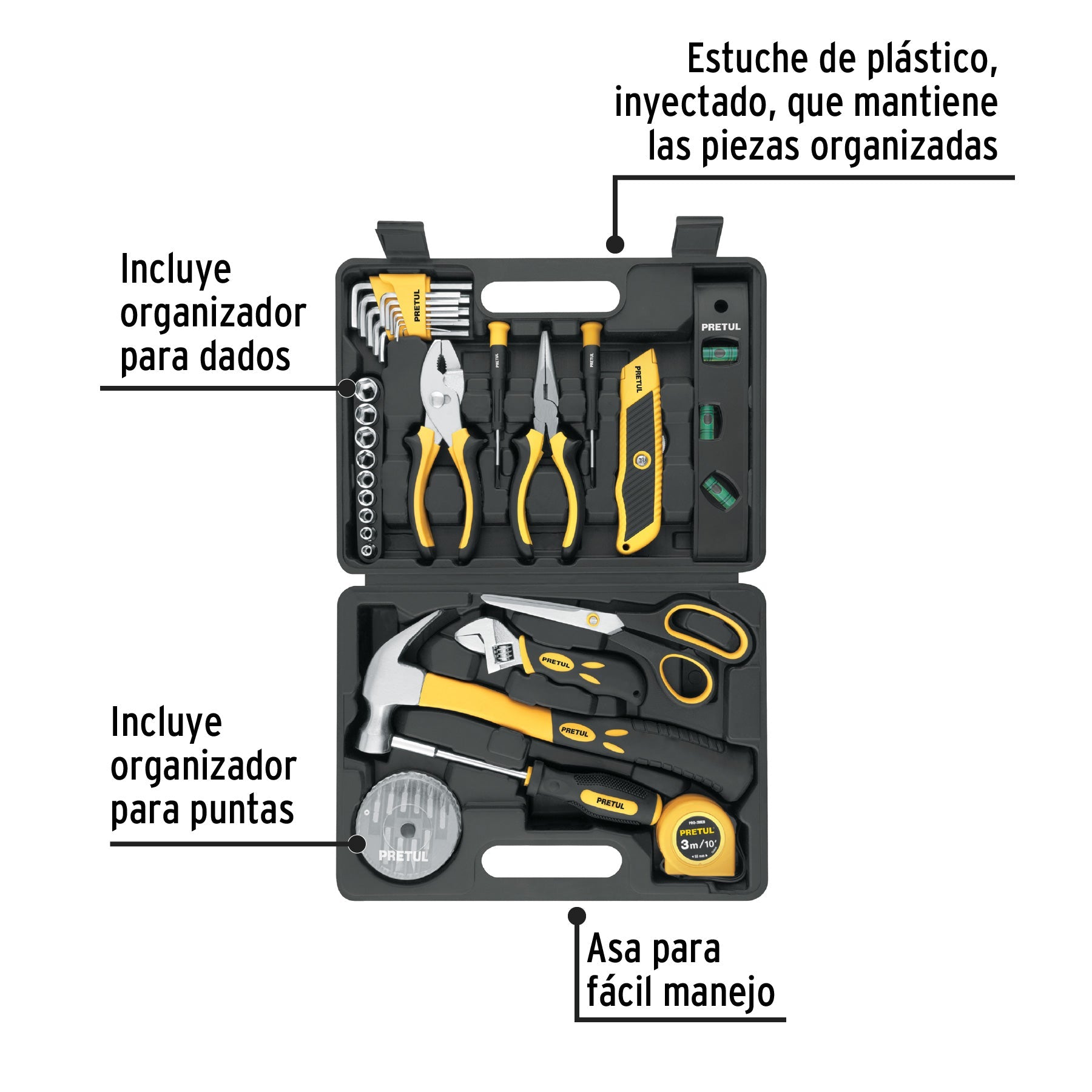 Juego de 42 herramientas Comfort Grip, Pretul | SET-42 | 22101