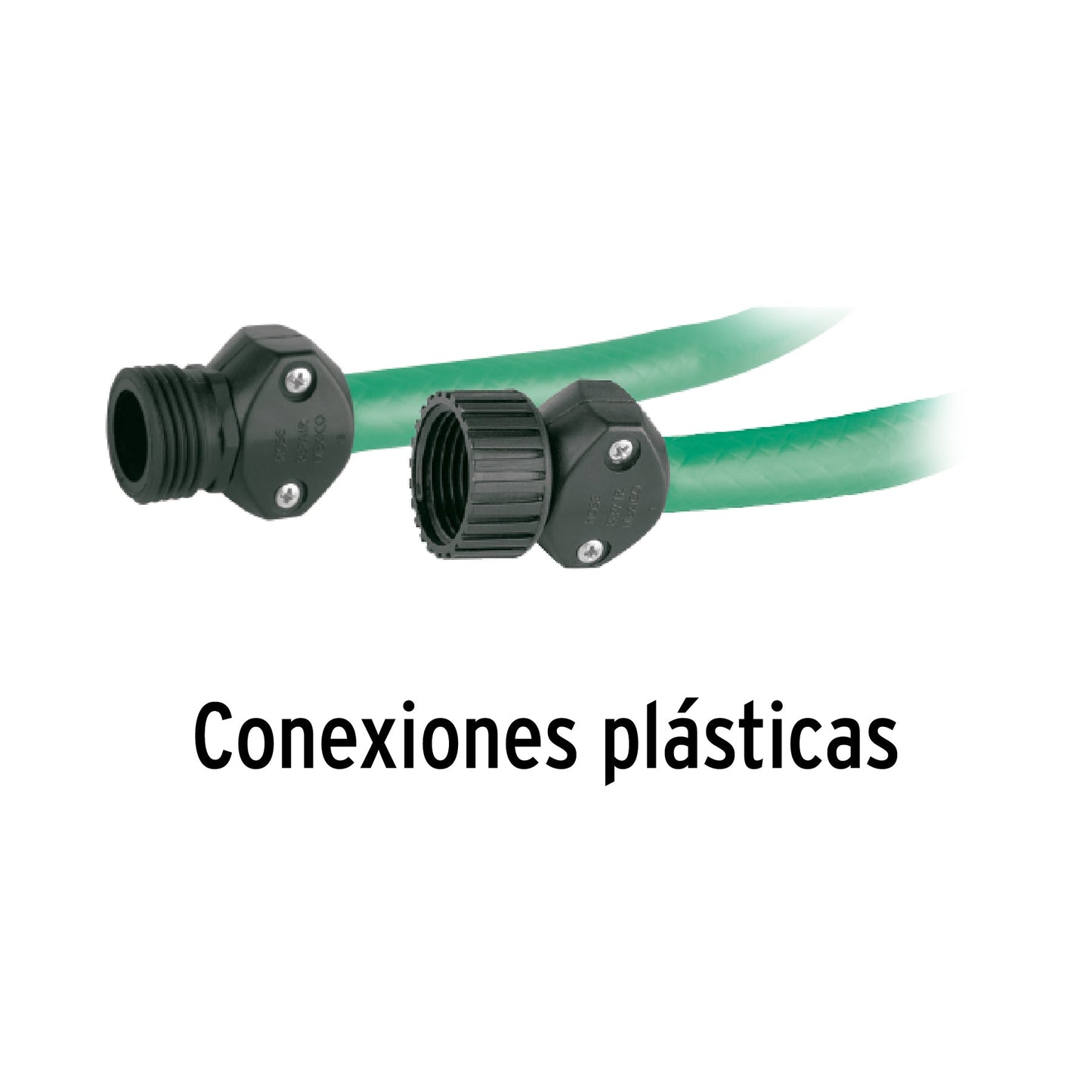 Manguera verde 1/2' 3 capas 10m conexiones plásticas, PRETUL | MAN-10X1/2P | 22130