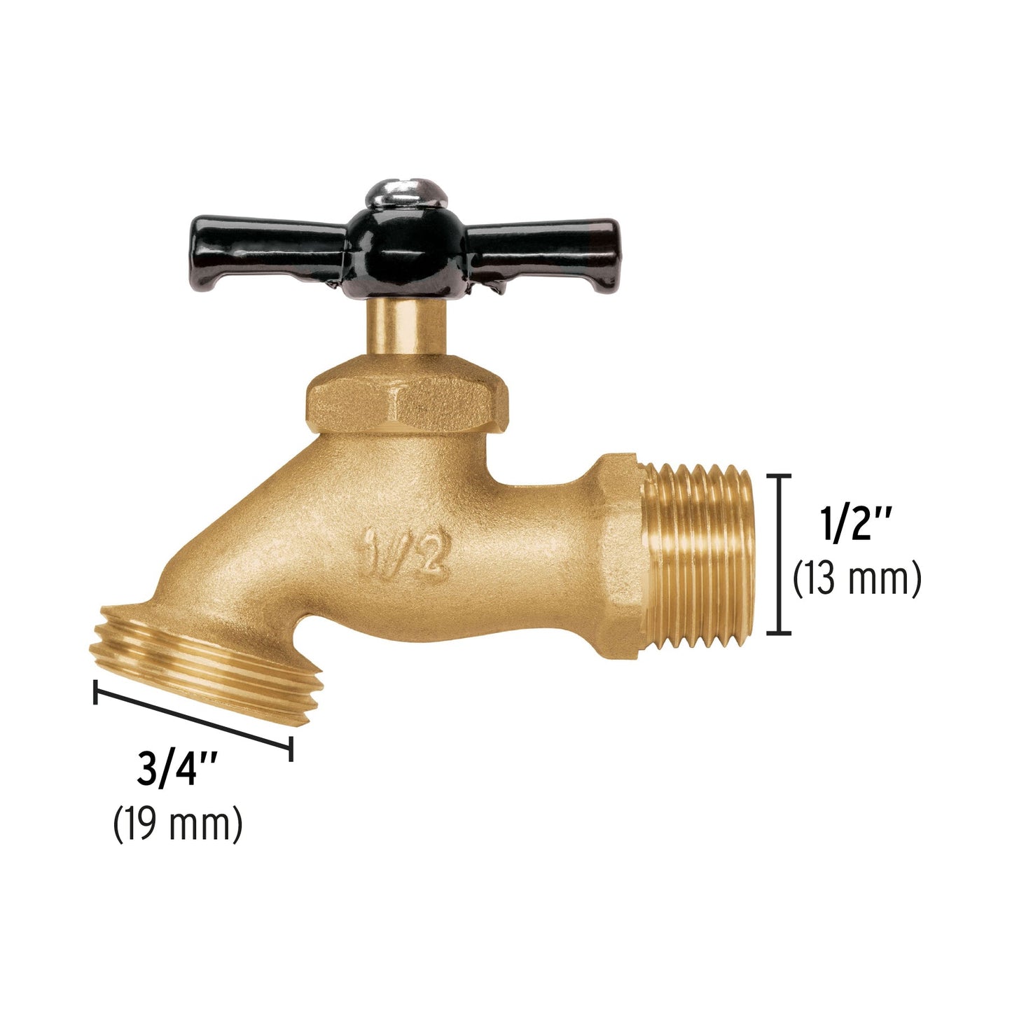 Llave p/manguera, de latón, 100g, 1/2', granel, PRETUL | LL-JAR-P | 22146