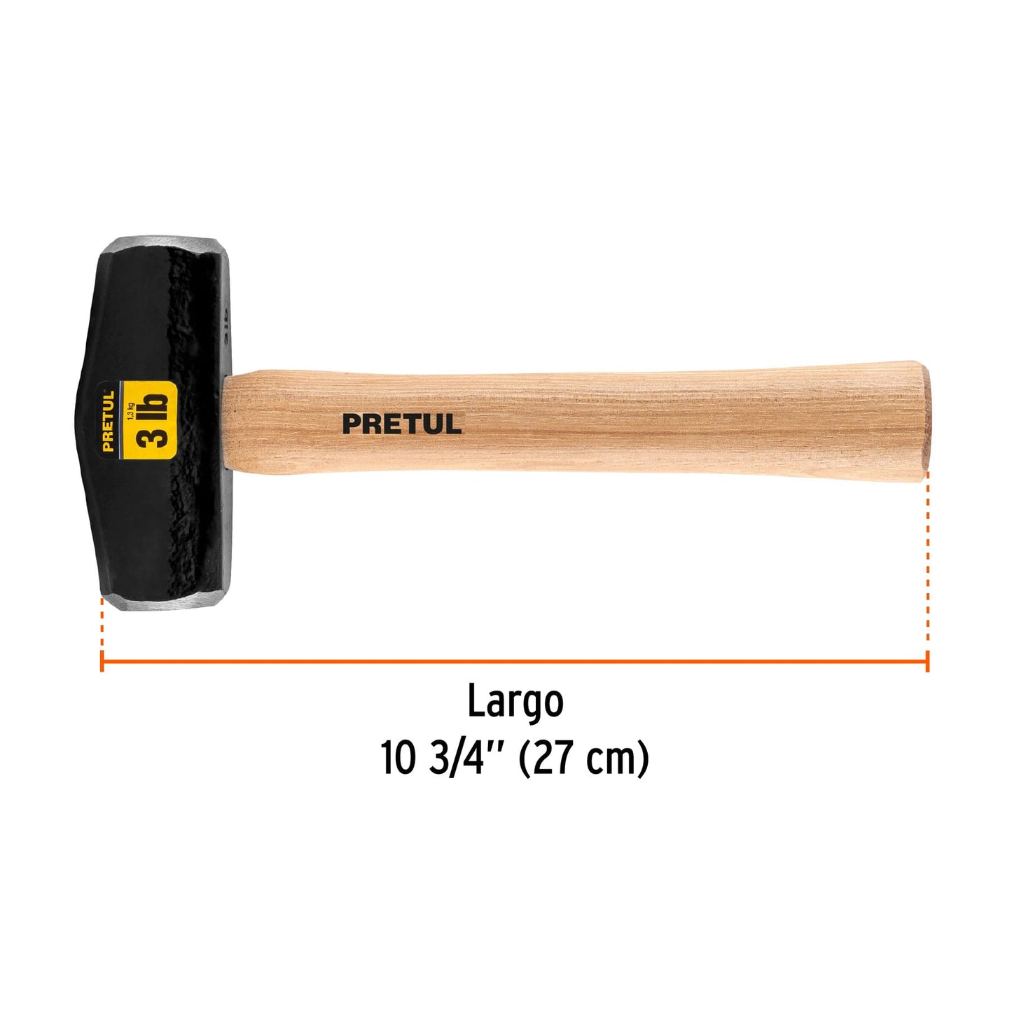 Marro tipo Nevada 3 lbs. mango 10-3/4', Pretul | DHT-3P | 22216