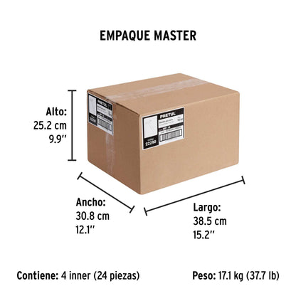 Martillo semipulido, 16 oz, uña curva, PRETUL | MP-16 | 22290