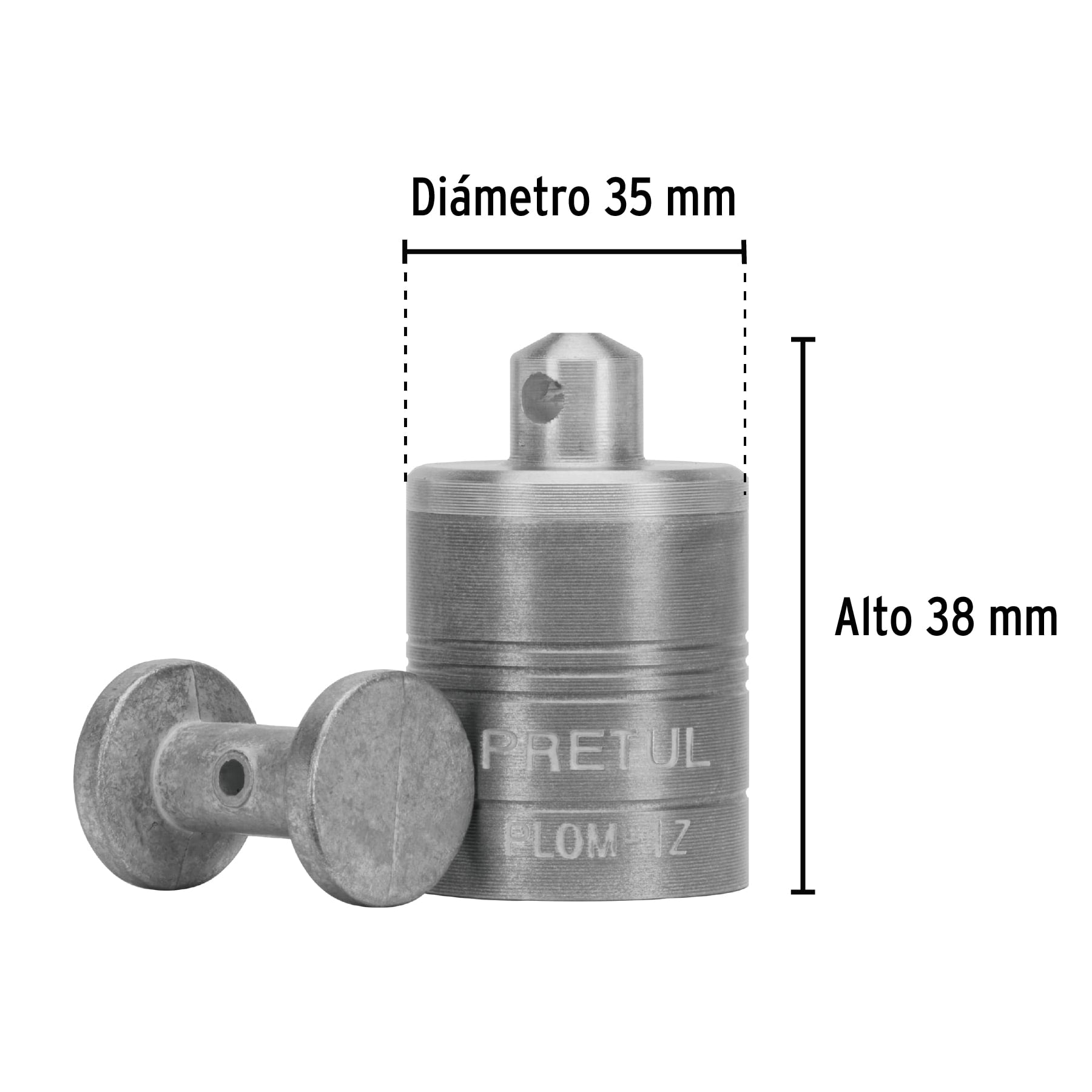 Plomada metálica de 200 g con centro, Pretul | PLOM-1Z | 22461