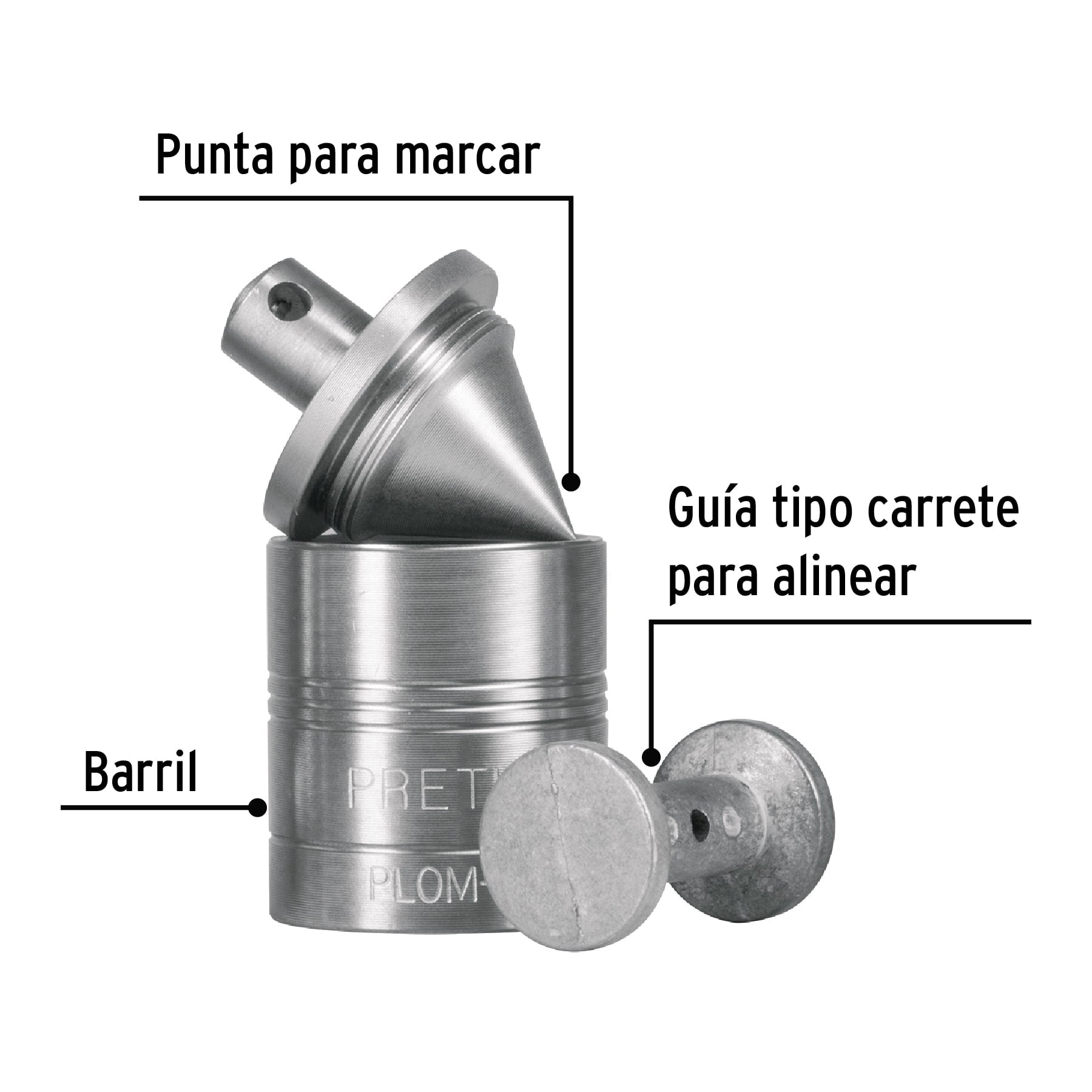 Plomada metálica de 200 g con centro, Pretul | PLOM-1Z | 22461