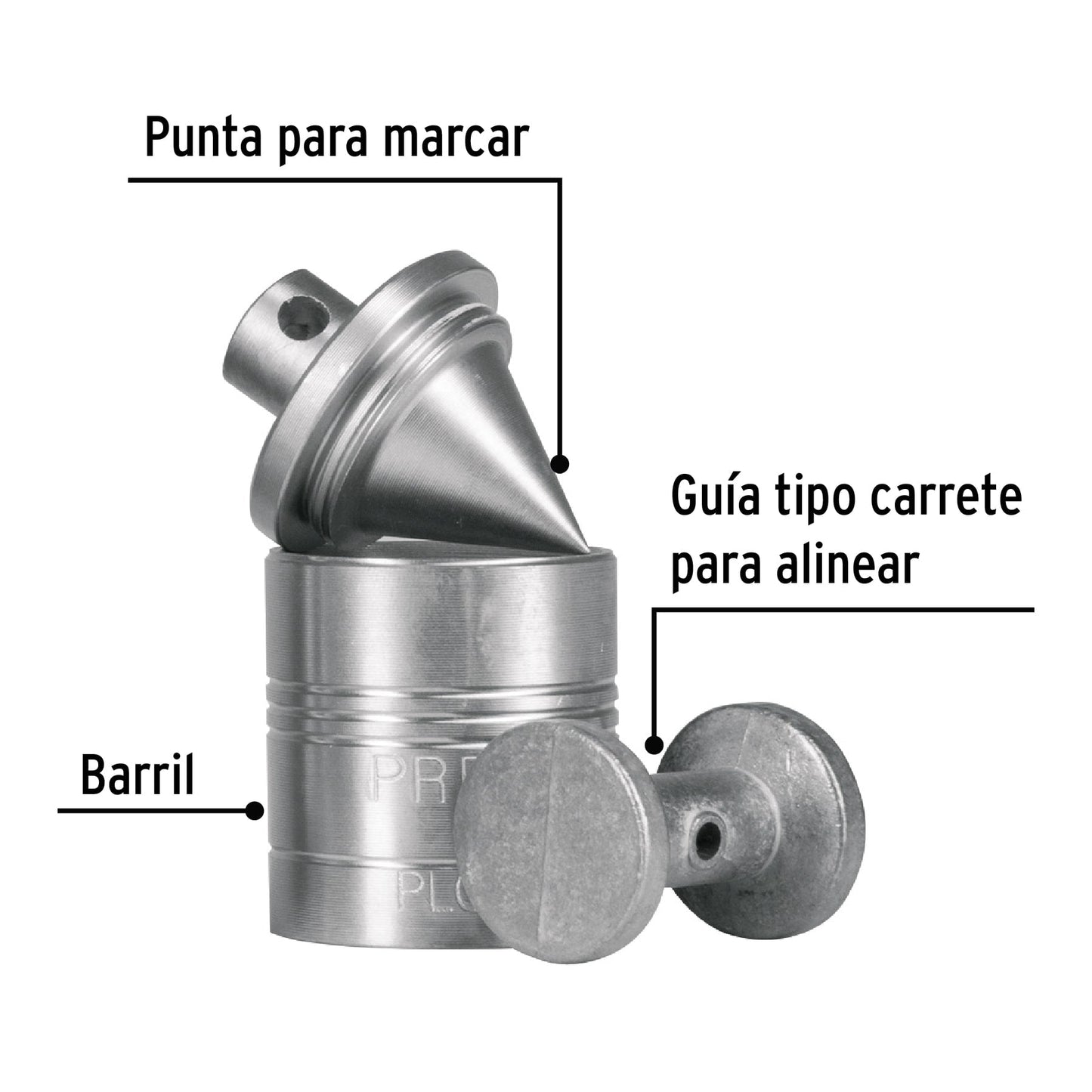 Plomada metálica de 310 g con centro, Pretul | PLOM-2Z | 22462