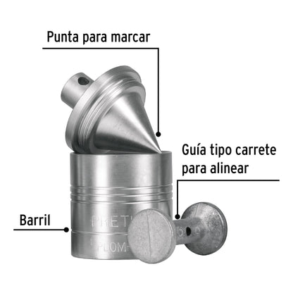 Plomada metálica de 340 g con centro, Pretul | PLOM-3Z | 22463