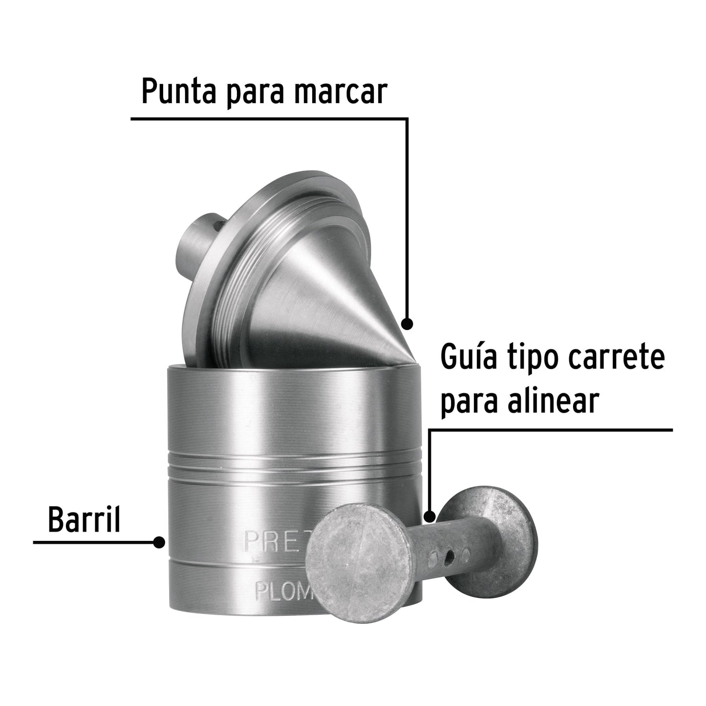Plomada metálica de 675 g con centro, Pretul | PLOM-4Z | 22464