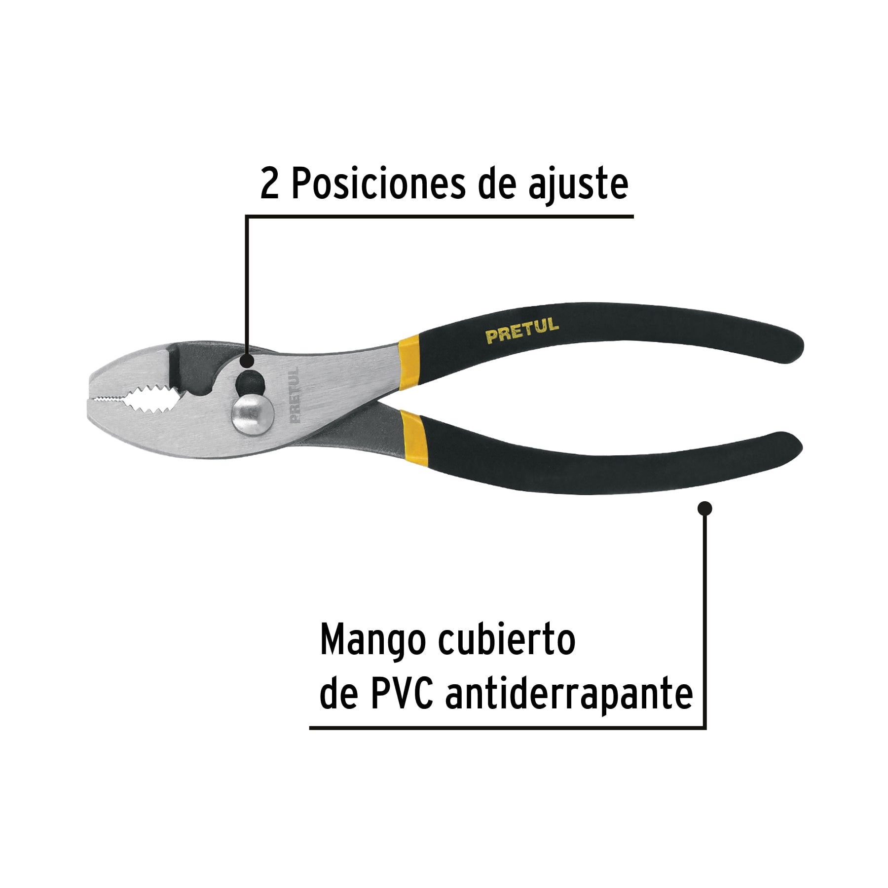 Pinza de chofer 8' mango de PVC, Pretul | PCH-8P | 22654