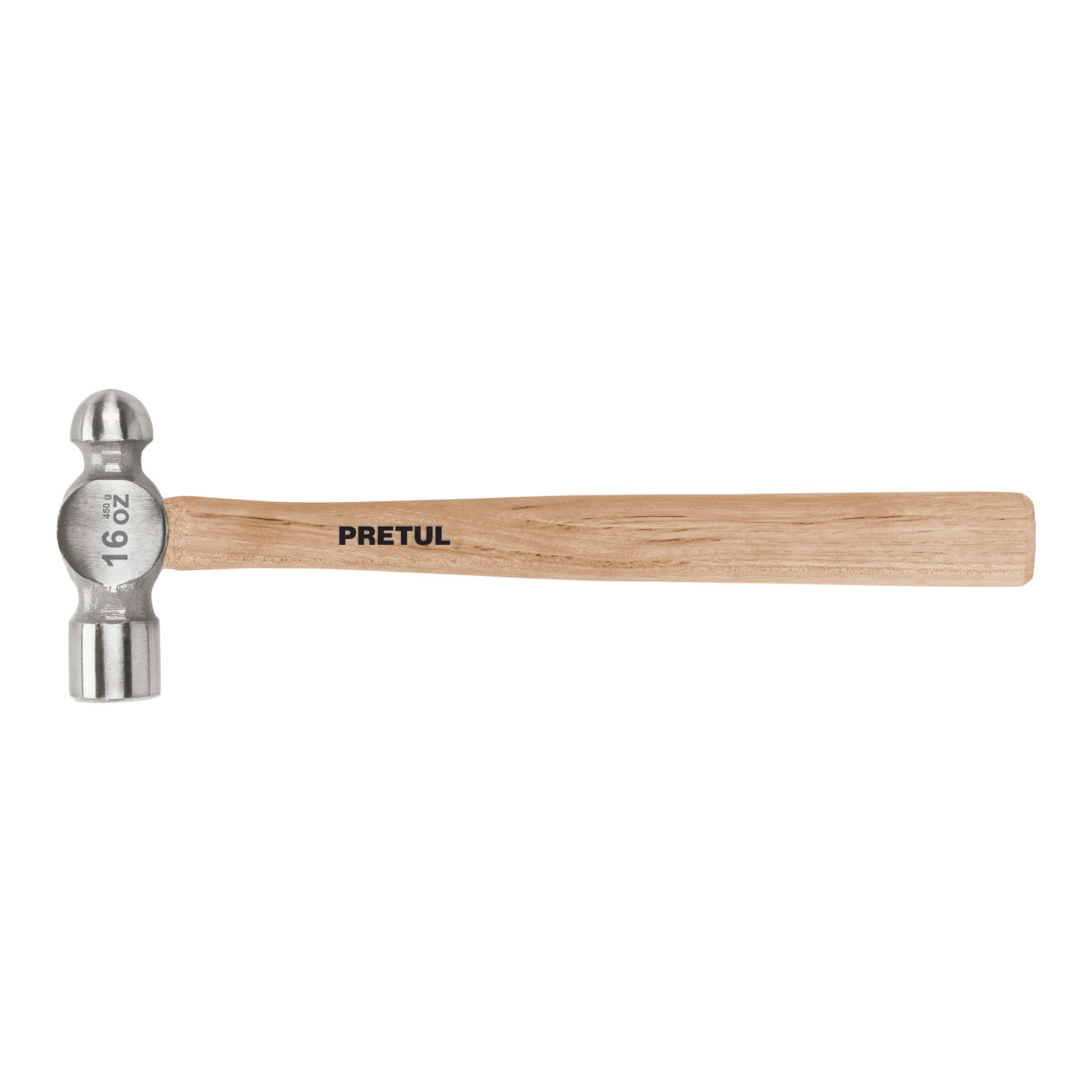 Martillo pulido de bola 16 oz mango madera, Pretul | MB-16P | 22658