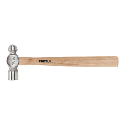 Martillo pulido de bola 16 oz mango madera, Pretul | MB-16P | 22658