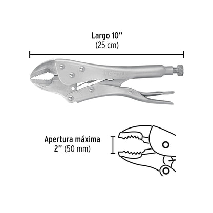 Pinza de presión 10' mordaza recta, Pretul | PP-10R | 22702