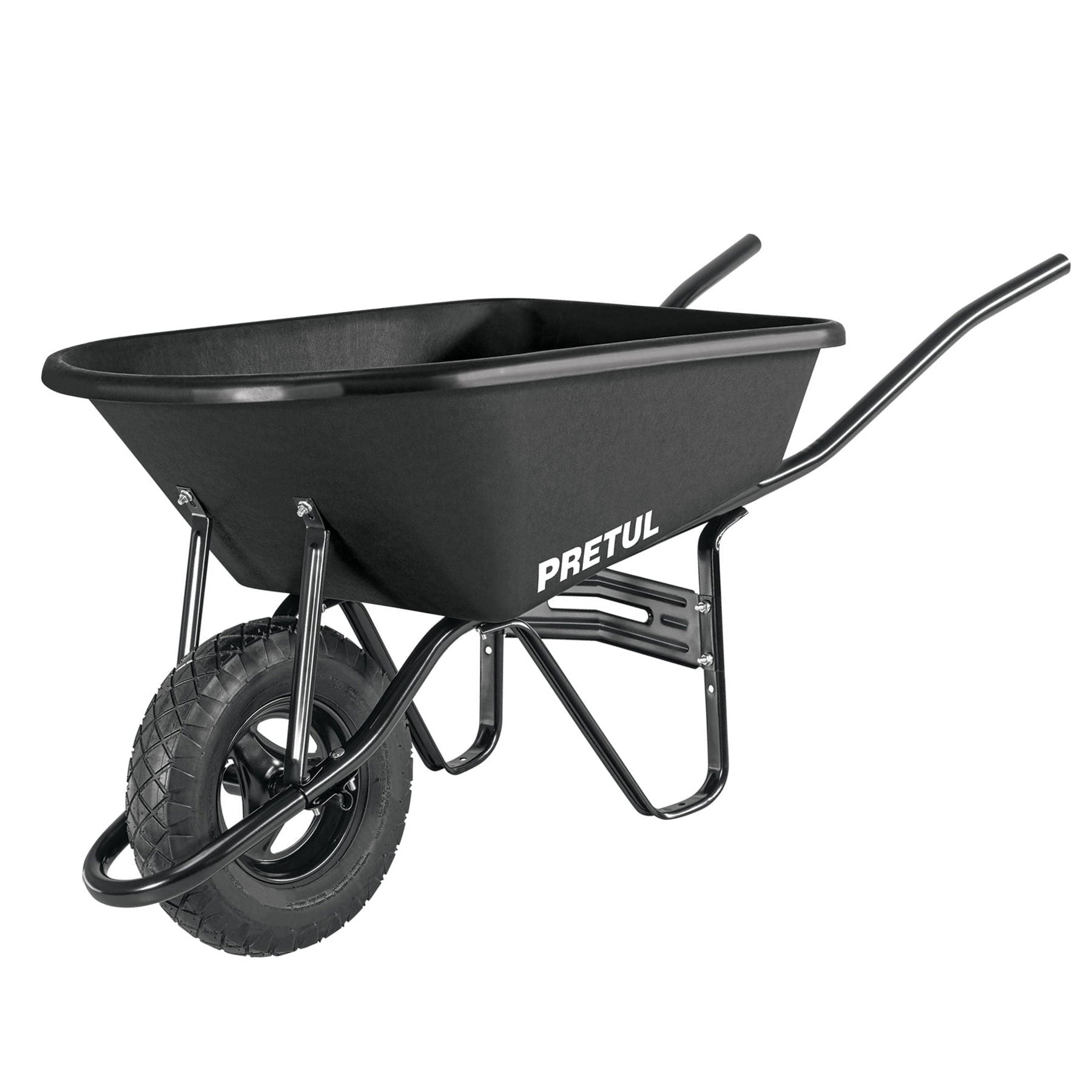 Carretilla concha plástica 5 ft3 Neumática b/tubular, Pretul | TP-5N | 22703