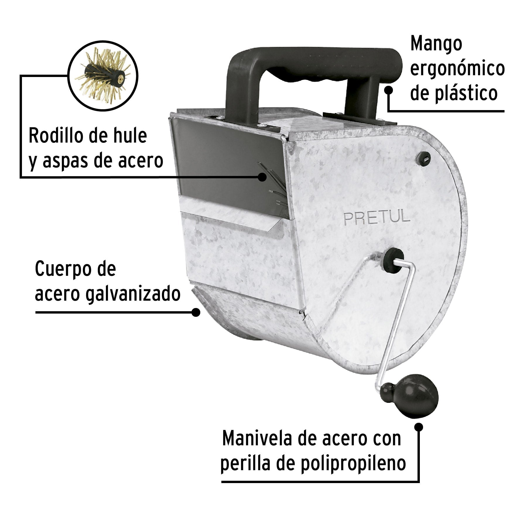 Tirolera galvanizada, Pretul | TIRO-G-P | 23070