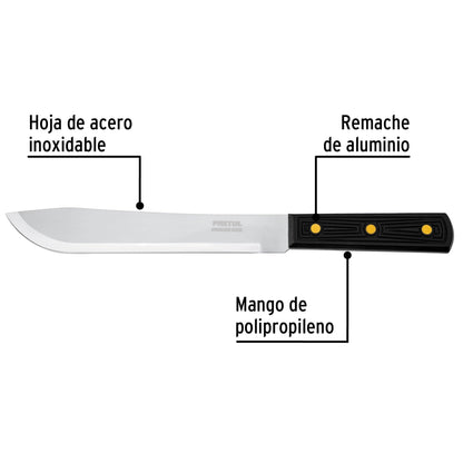 Cuchillo cebollero 8' mango de polipropileno, Pretul | CUCH-P80 | 23087