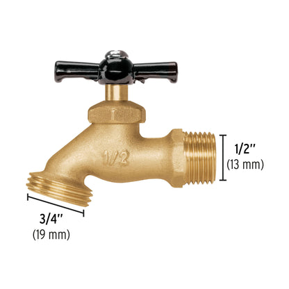 Llave p/manguera, de latón 100g, 1/2', blíster, PRETUL | LL-JAR-PB | 23145