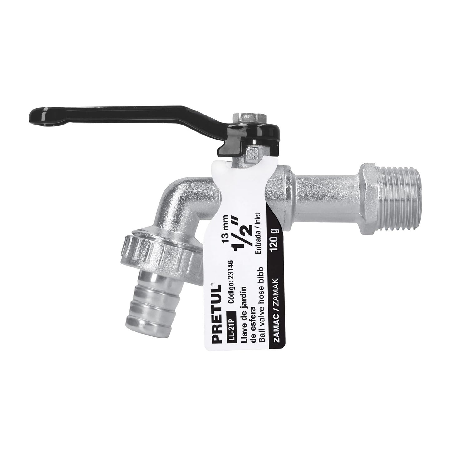 Llave de esfera, 1/2' de zinc, Pretul | LL-21P | 23146