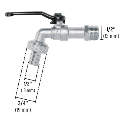 Llave de esfera, 1/2' de zinc, Pretul | LL-21P | 23146