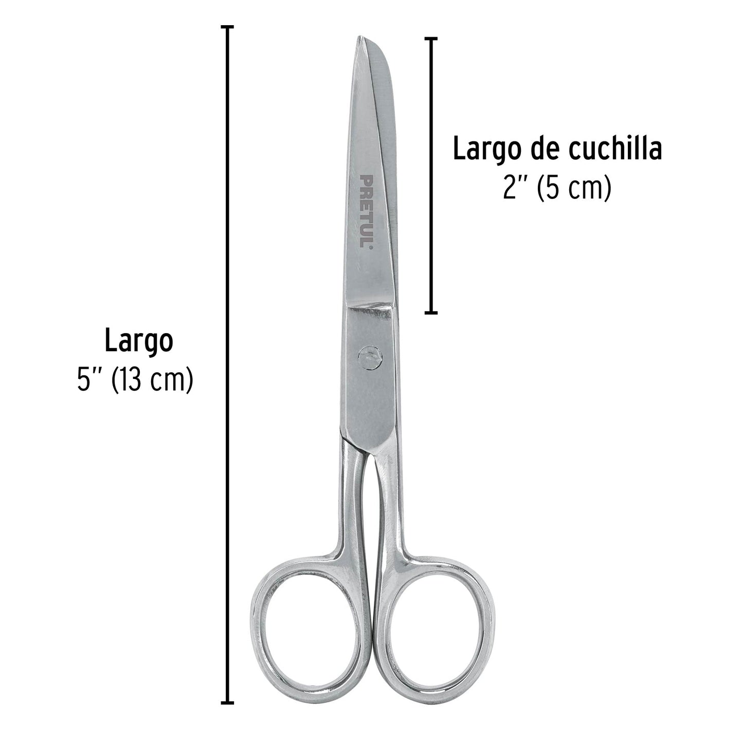 Tijera 5' de acero inoxidable para costura, PRETUL | TP-8642-5 | 23152
