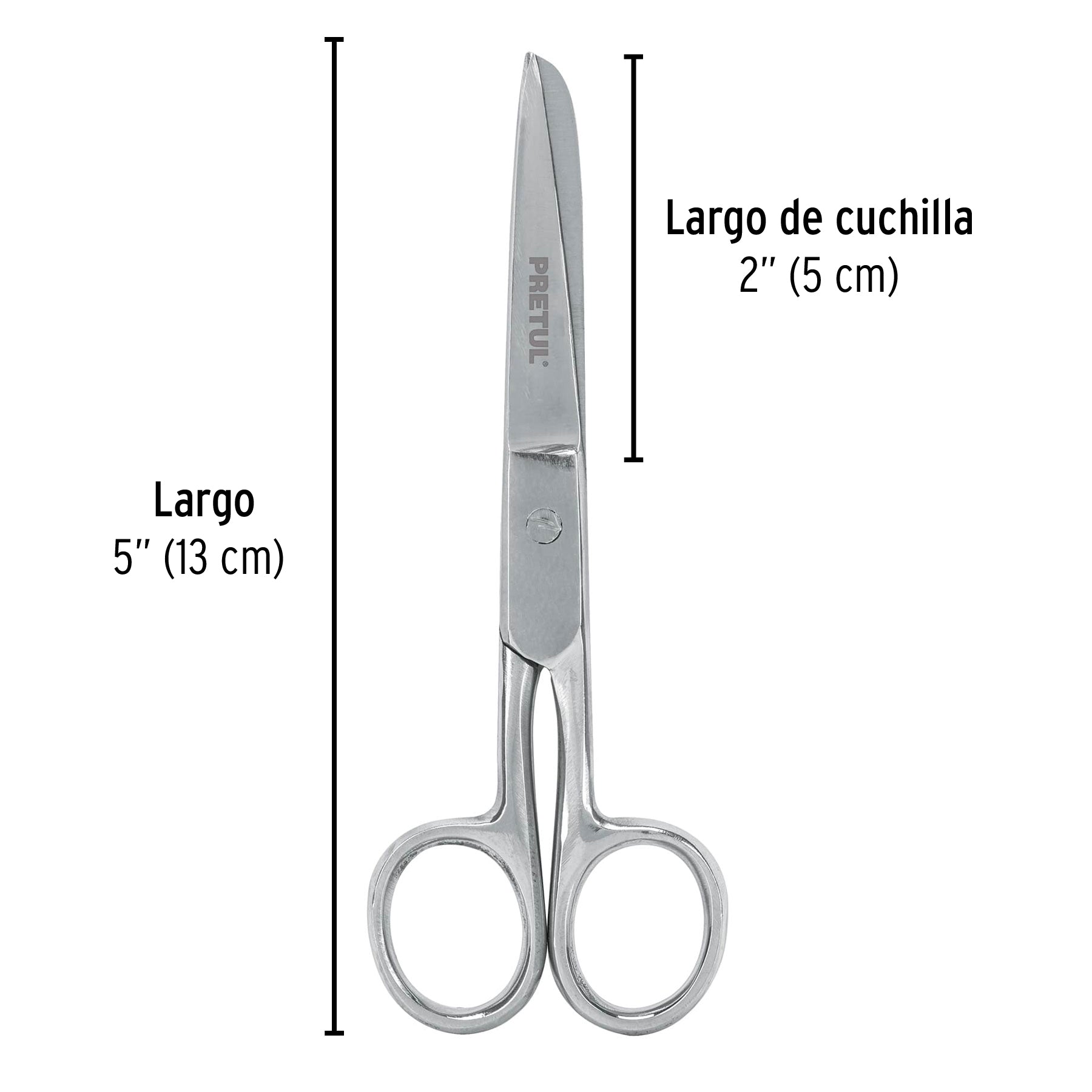 Tijera 5' de acero inoxidable para costura, PRETUL | TP-8642-5 | 23152