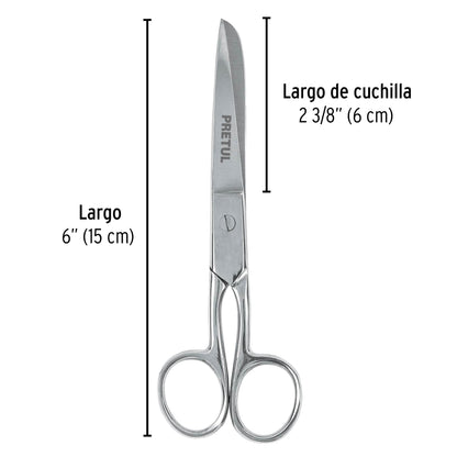 Tijera 6' de acero inoxidable para costura, PRETUL | TP-8642-6 | 23154